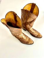 JUSTIN echt Python Schlangenleder Cowboystiefel Grösse 11