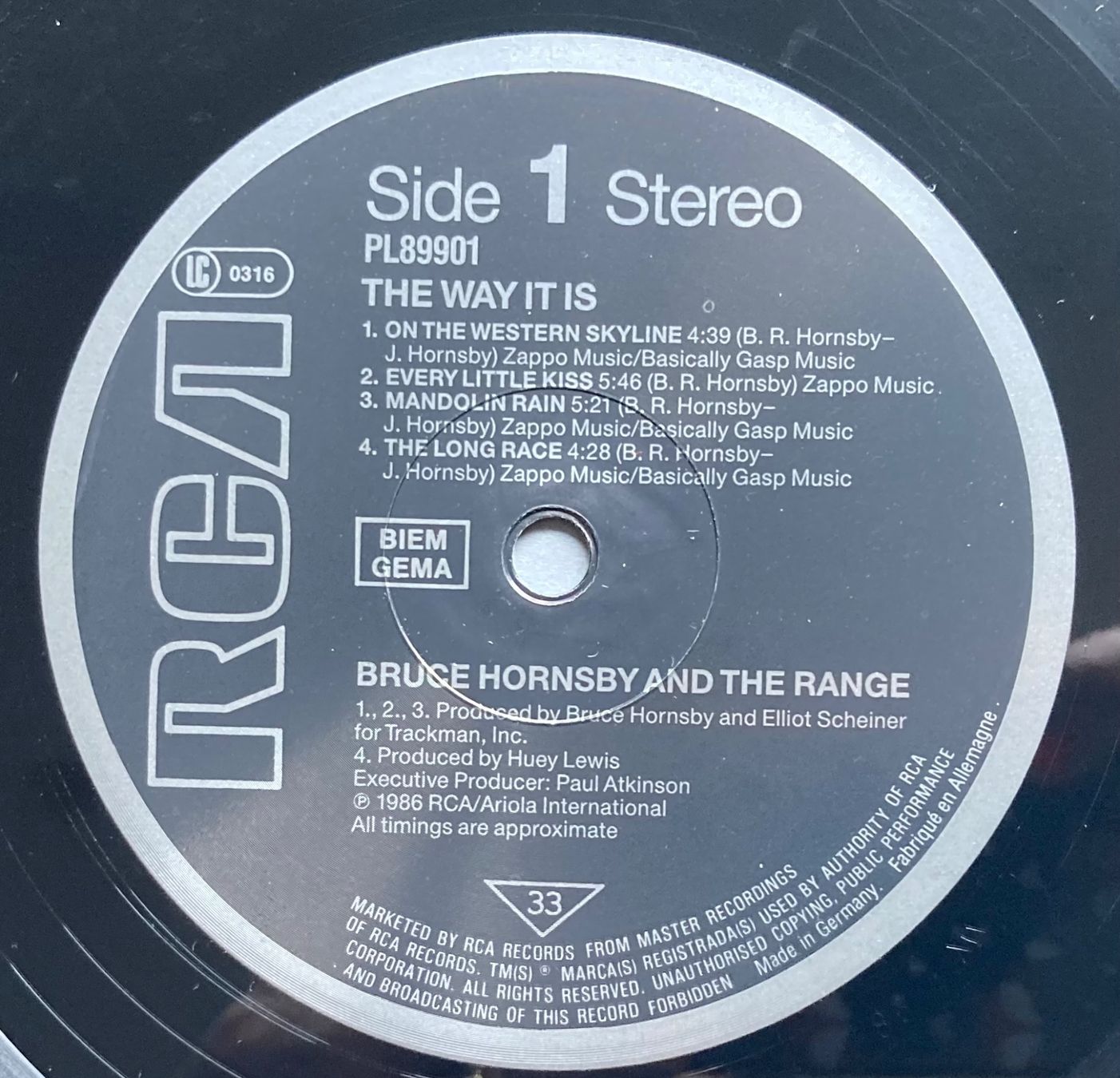 Dischi in vinile: BRUCE HORNSBY AND THE RANGE - THE WAY IT IS – Usato da Poliez-Pittet venduto da Newtown-Records 3