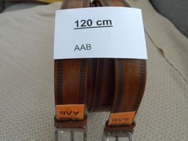 2 Neu Herren Gürtel 120cm brauen