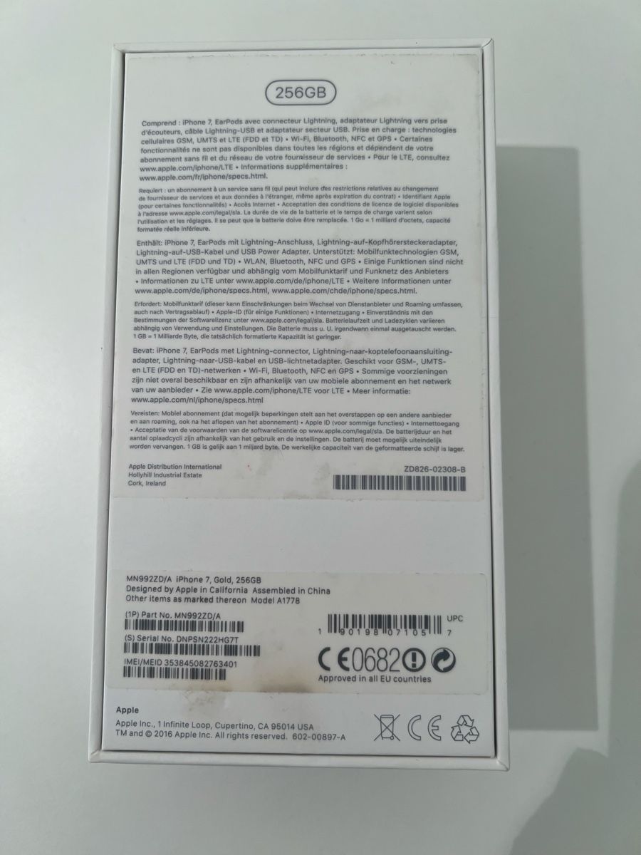 Apple Telefoni cellulari / Smartphones: Apple iPhone 7 Gold, 256 GB – Usato da Winterthur venduto da ruebliangel 2