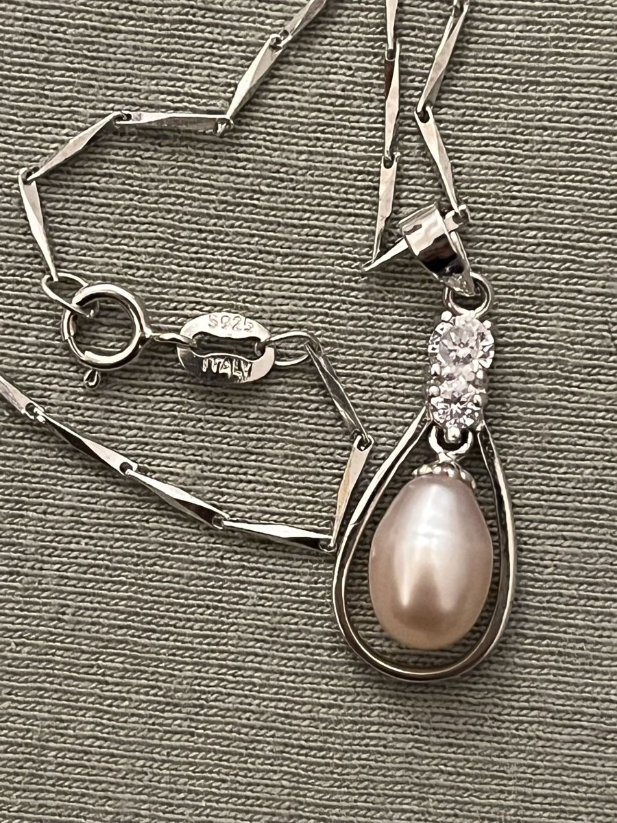 Catenine: Collier argent 925 et perle de culture – Nuovo (secondo la descrizione) da Bellevue venduto da ram_96hc 1