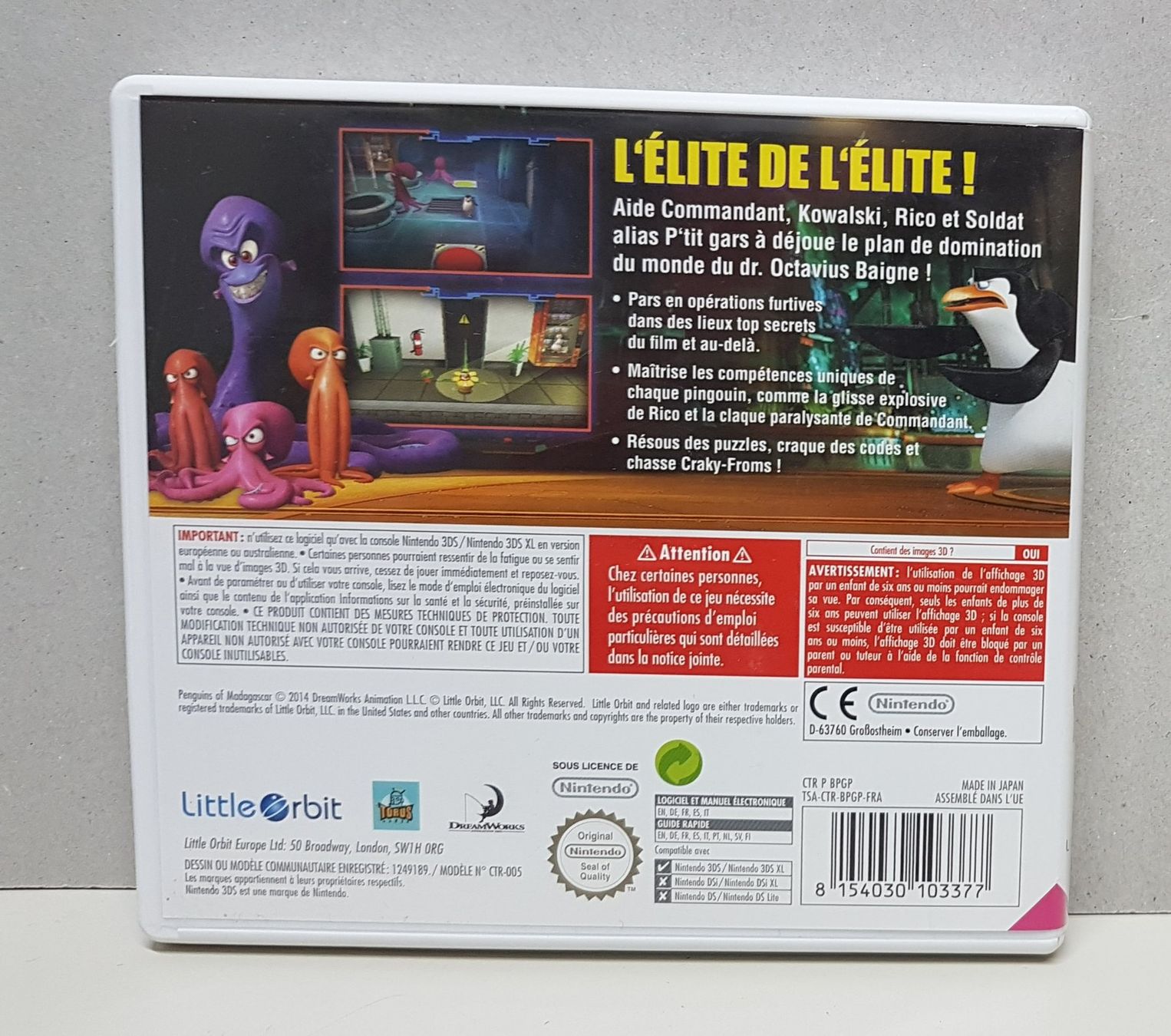 Nintendo Giochi: Die Pinguine aus Madagascar  3DS – Usato da Schüpfheim venduto da Games_Spielkonsolen 3