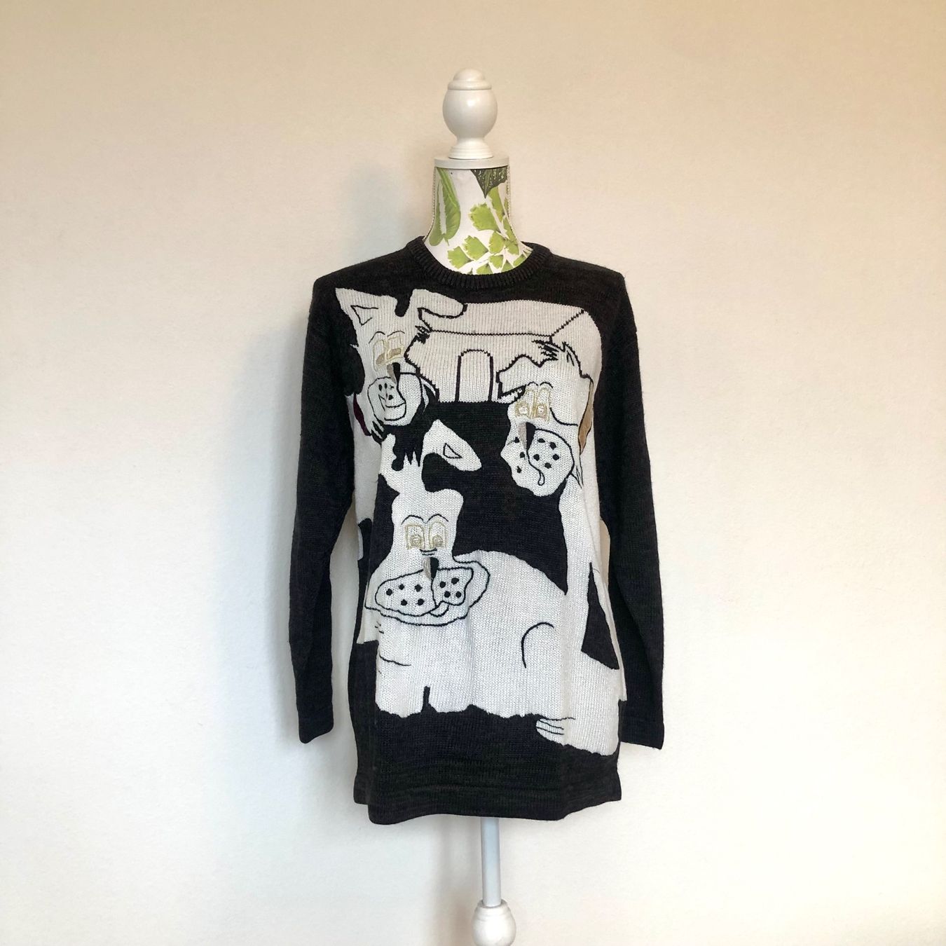 Maglioni & Felpe: Vintage Pullover Hunde, Grösse L – Usato da Brienz BE venduto da Kokolea84