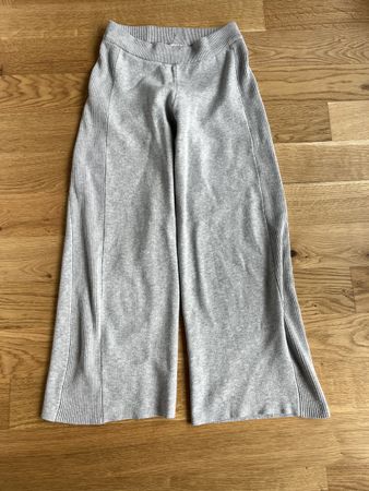 OYSHO Strickhose, Gr. S, Graue Palazzo Hose für Herbst