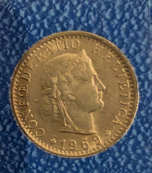 Alle Münzen: 20 Rappen 1969 – Gebraucht aus Arch von coinsandmore