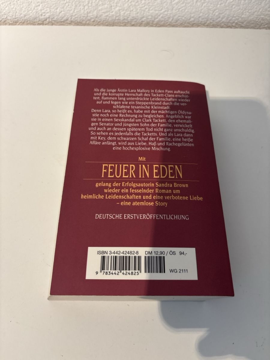 Libri: Sandra Brown - Feuer in Eden, gebraucht – Usato da Adliswil venduto da ninotschka7 3