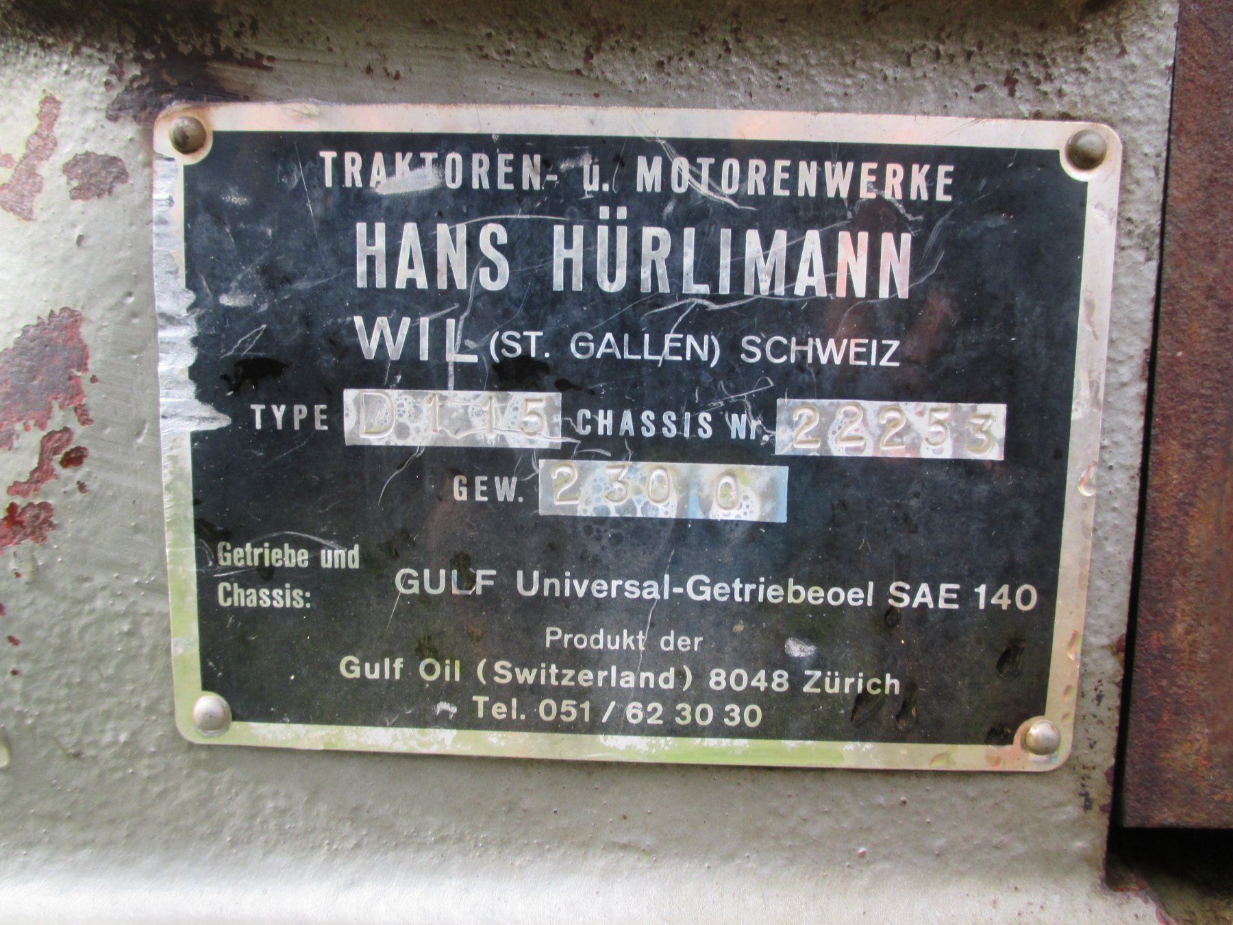 Hürlimann Trattori: Hürlimann D-115 – Usato da Oberhallau venduto da Gibraltar01 8