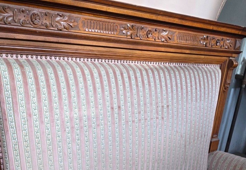 Divani: Biedermeier-Sofa mit wunderschöner Schnitzereien antik – Usato da Flums venduto da Flumsantik 5