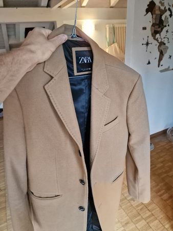 Zara Camel Wool Coat for Autumn/Winter Season (Size L) - NEW