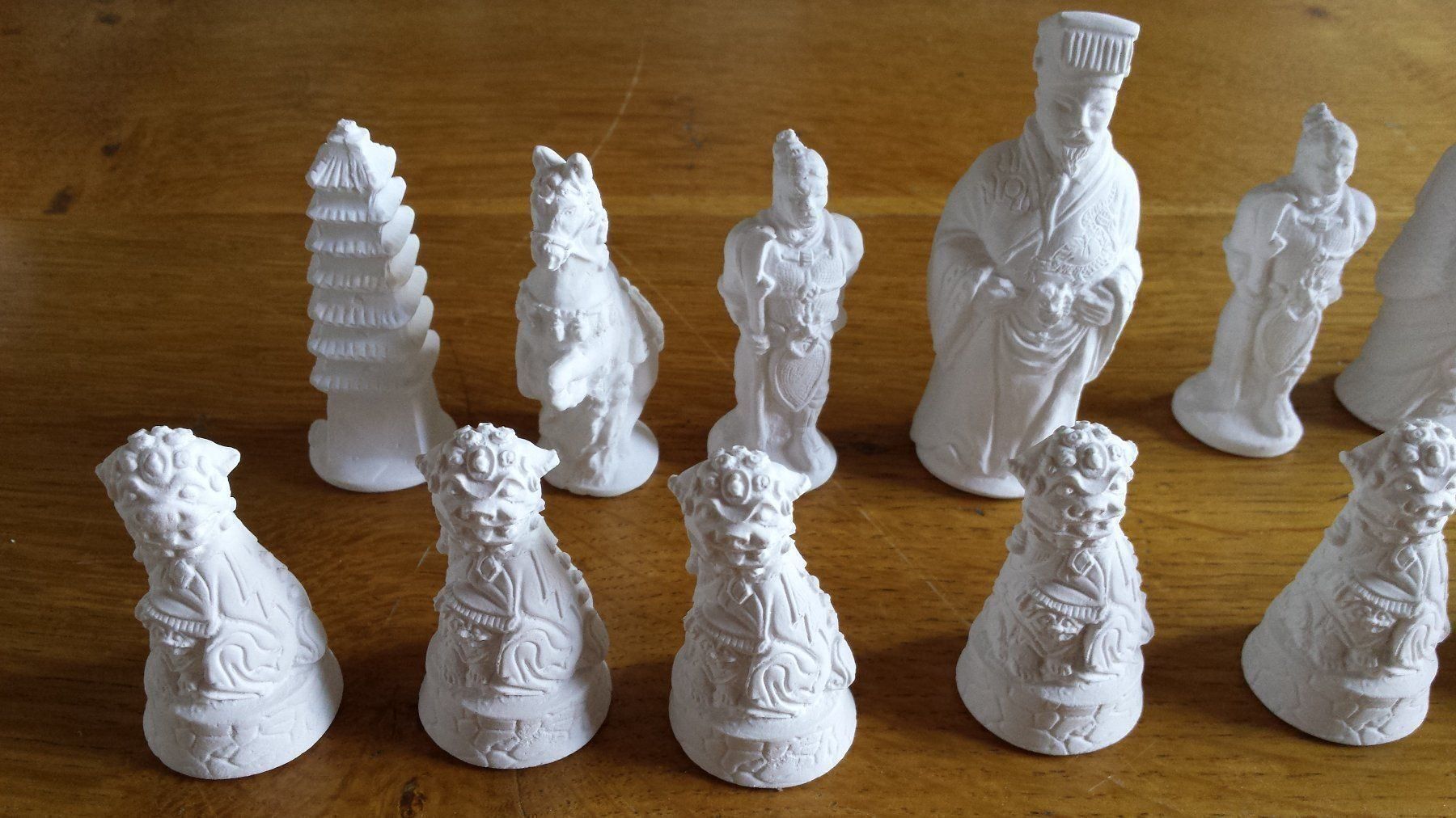 Statuette: Schachfiguren aus China / roh Gips – Nuovo (secondo la descrizione) da Glattfelden venduto da sessa123 2