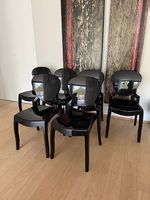6 chaises Queen 650 chair noires - Pedrali