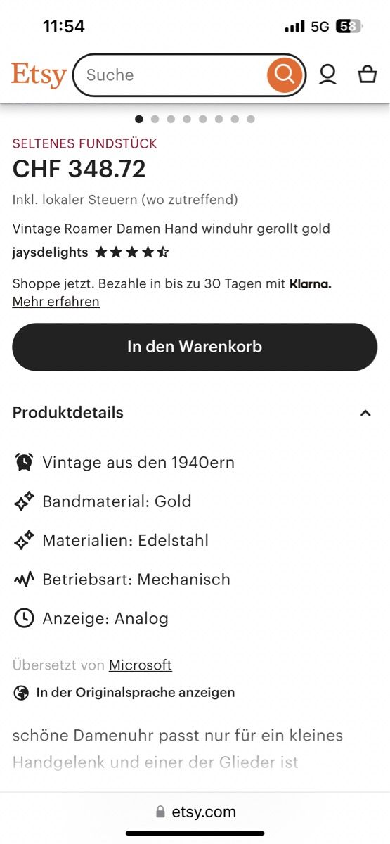 Roamer Orologi: Roamer Uhr Vintage Damen – Usato da Dörflingen venduto da petite.ella 8