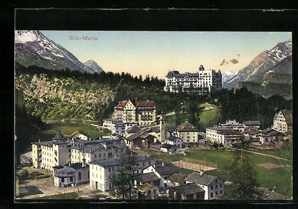 Cartes postales: AK Sils-Maria, Blick auf den Ort – D'occasion à Berlin par bartko-reher