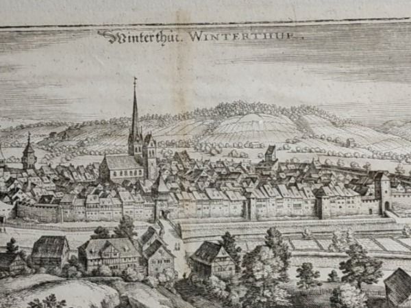 Incisioni: Zürich -  "Winterthur" - Merian 1654 – Usato da Sorengo venduto da 74in 3