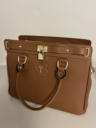 Neue Handtasche aus echtem Leder (Made in Italy) + Schal