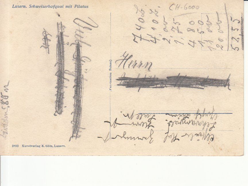 Cartoline postali: Luzern Schweizerhofquai ca. 1930 – Usato da Bürglen TG venduto da StampGraf 1