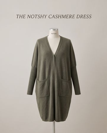 Robe Pull Cachemire NOTSHY — Kaki — Très Bon État — Taille M
