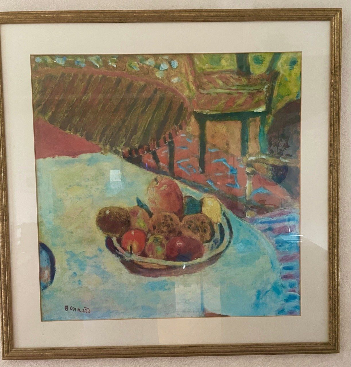 Dipinti: Grande reproduction de nature morte de Bonnard – Usato da Chexbres venduto da pbm16