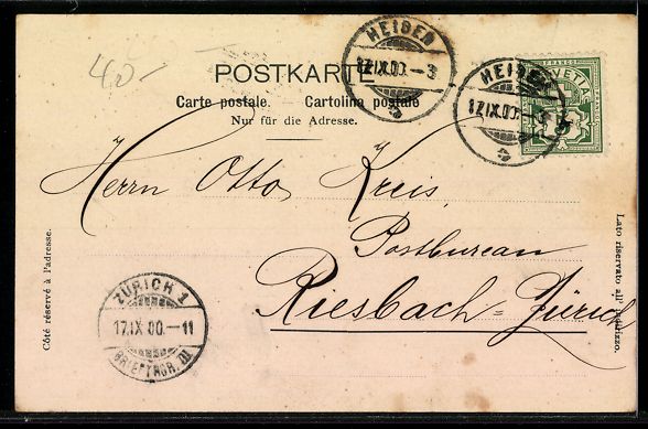 Cartoline postali: Heiden, Blick in die Poststrasse, Neues  – Usato da Berlin venduto da bartko-reher 1