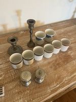 Konvolut Keramik Becher und Zinn-Objekte guter Zustand