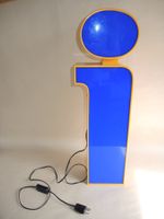 Leuchtbuchstabe "i" Plexiglas Metall Lichtbox Leuchtreklame