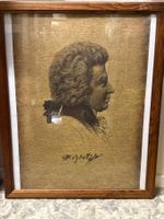 gerahmtes Bild, Mozart,55x45 cm