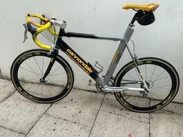 Rennrad Cannondale CAAD Aero schwarz gelb gebraucht