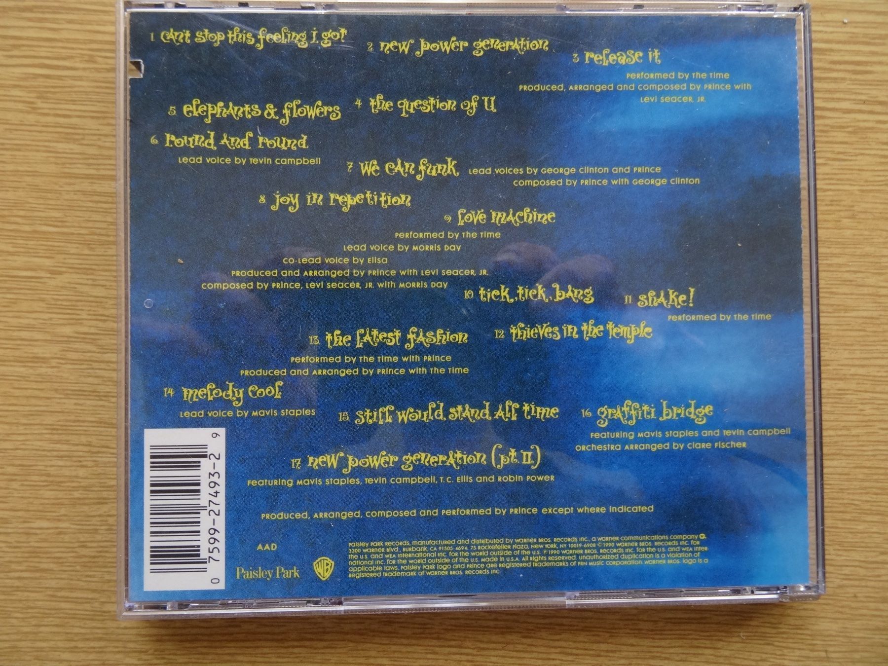 CD: Prince Graffiti Bridge (1990) – Usato da Zürich venduto da burdan 1