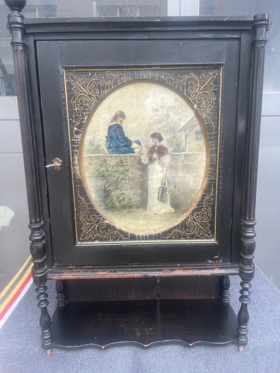 Armadietto Vintage Con Finestra In Vetro - Stile Shabby Chic Rosa - Con Cassetti E Ripiani - Foto 13