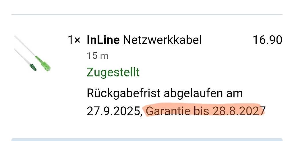 Câbles: 15 Mt. FTTH Glasfaserkabel LWL LC/APC-SC/APC – D'occasion à Birsfelden par stespring 3