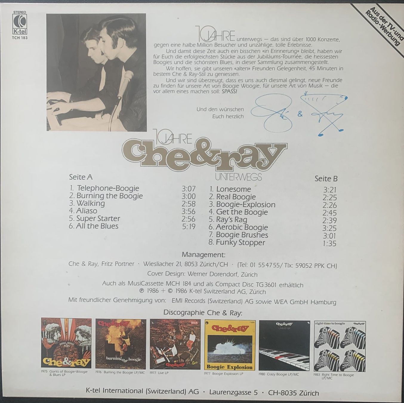 Schallplatten: Che & Ray - 10 Jahre unterwegs Boogie Woogie – Gebraucht aus Feldbach von CDF10 1