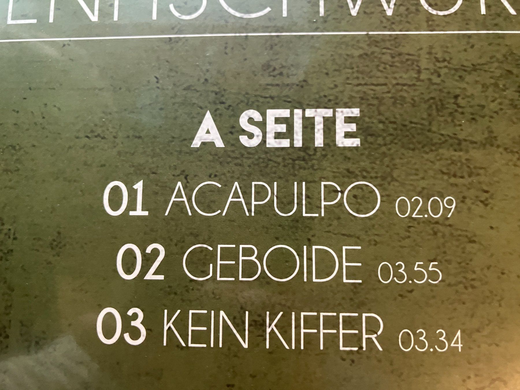 Schallplatten: WTK – Neu und originalverpackt aus Aarwangen von Jukebox3 3