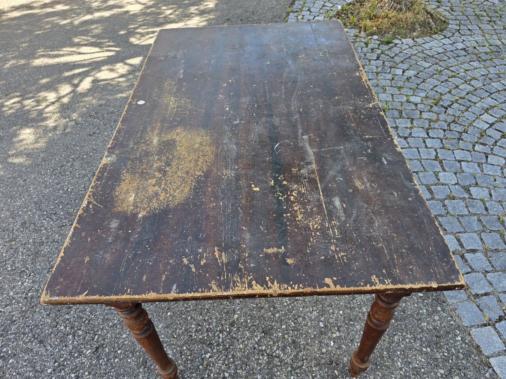 Tavoli: Holztisch mit Schublade restaurationsbedürftig – Usato da Mettlen venduto da elios0888 2