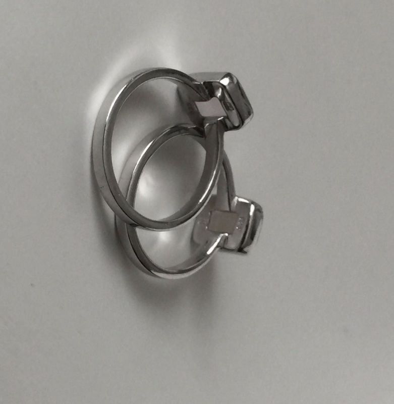 Anelli: Ring rosa Chalcedon eckig 925 Silber Baguette classy gold 52 – Nuovo (secondo la descrizione) da Zürich venduto da goldfisch.schmuck 3