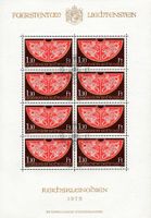 1975_FL -1 Kleinbogen SBK 571 ET; "Krönungsmantel"