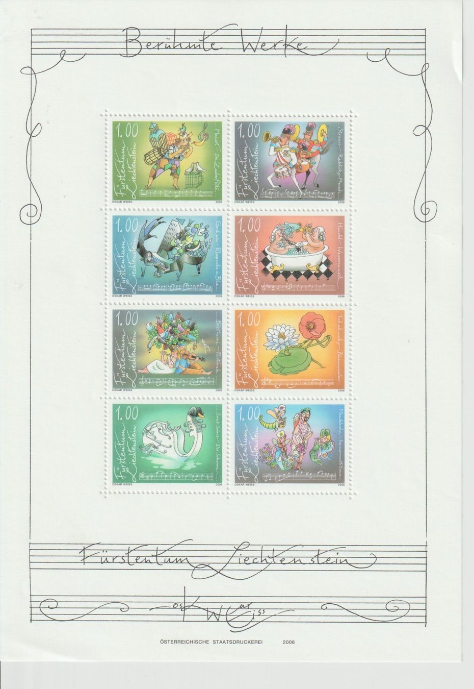 Tous les timbres: Berühmte Werke 2006 1 KB ** – Neuf (Voir description) à Lausanne par Whorvath