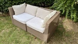 Rattanlounge für Balkon