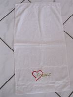 Frottee Hand Duschtuch mit Stickerei "Schatz"Lieblingsmensch