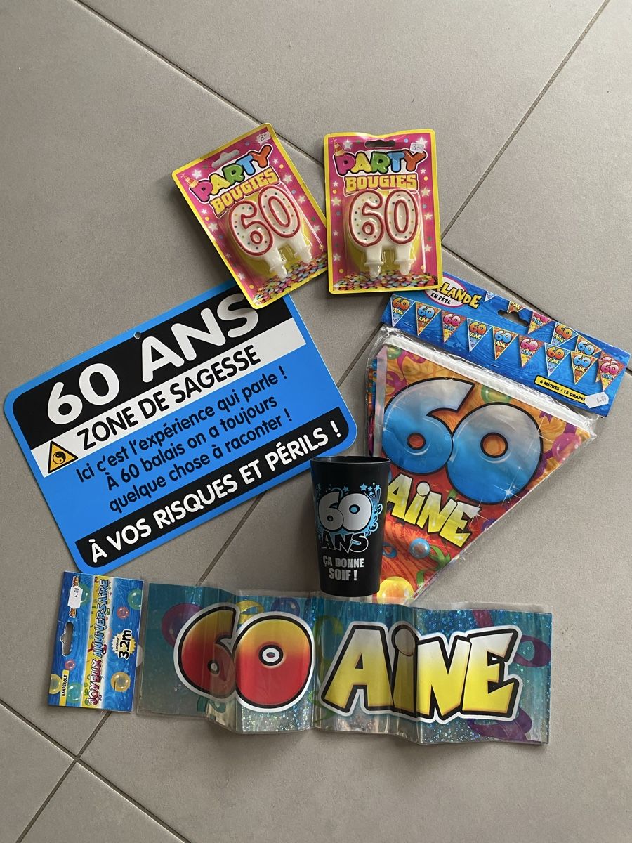 Tutte le decorazioni: Lot pour anniversaire 60 ans  – Nuovo (secondo la descrizione) da Corcelles près payerne venduto da jas76