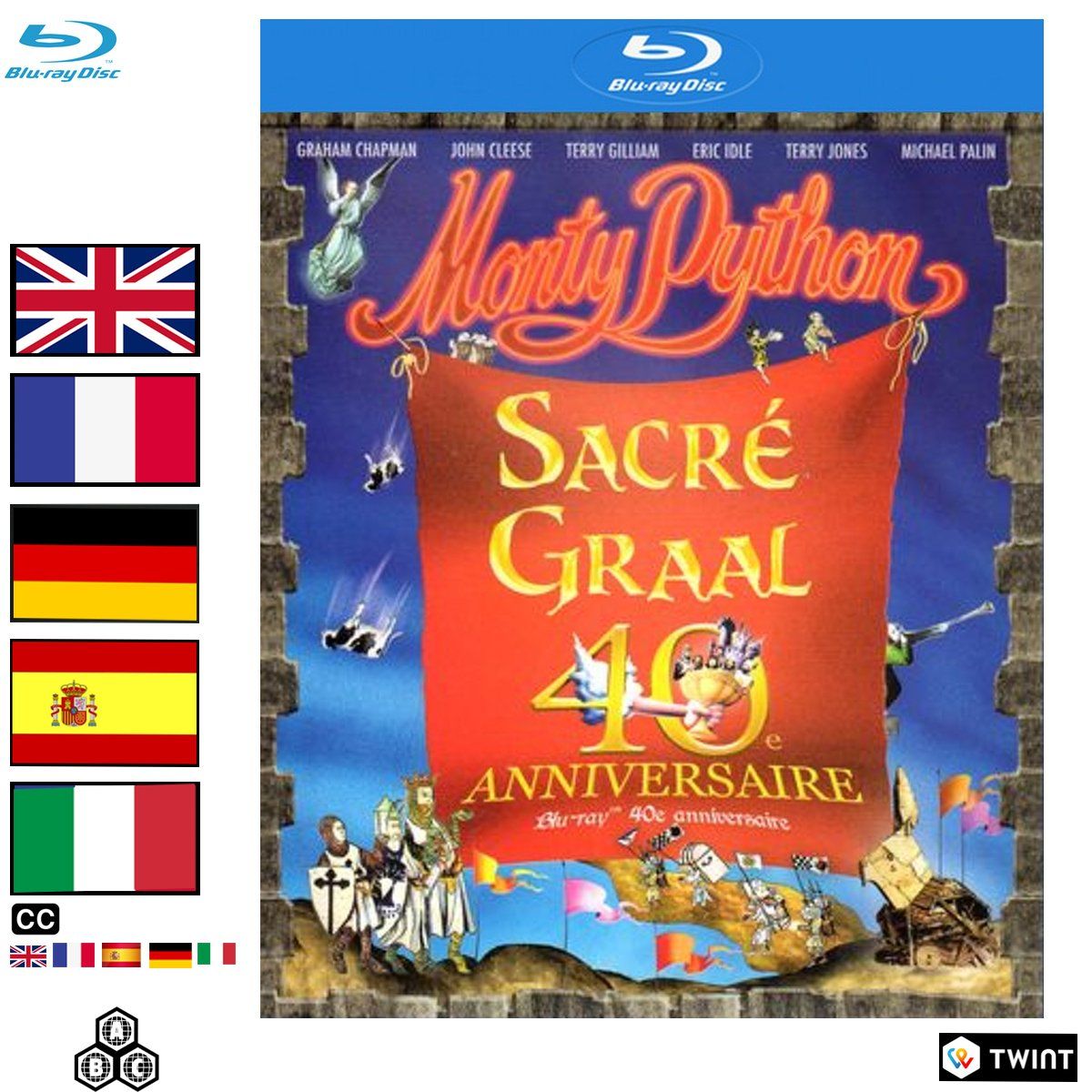Tous les DVDs: Monty Python Sacré Graal ! (1975) - Blu-ray – D'occasion à Semsales par __Florian__