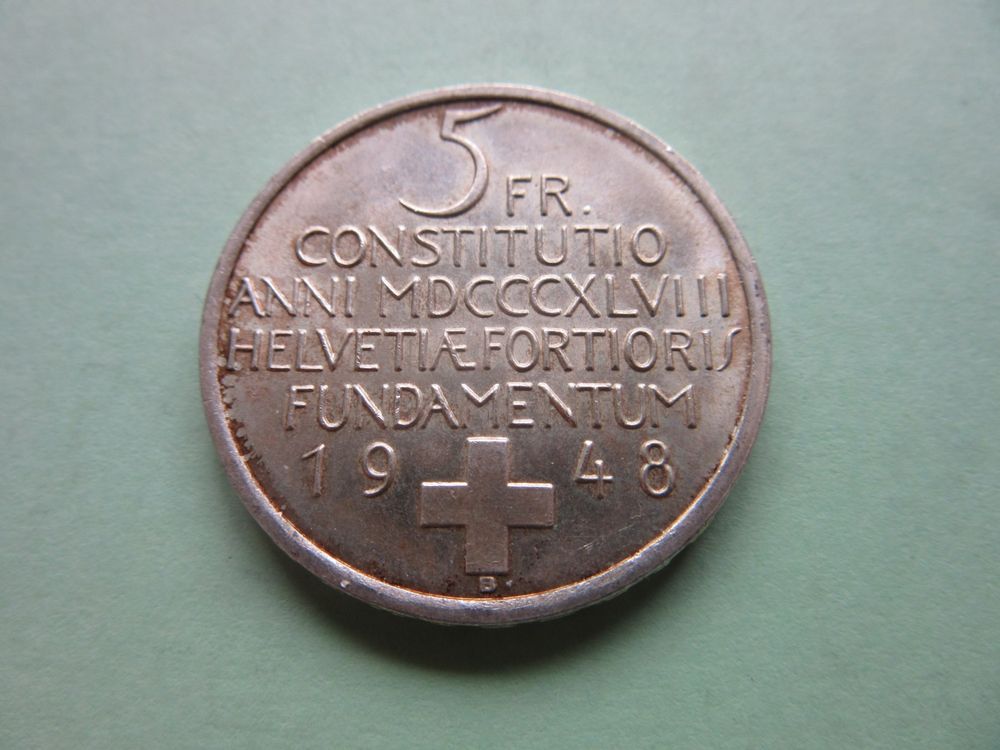 Gedenkmünze 5 Franken 1948 \