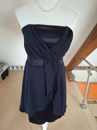 OXXY Kleid, Gr. L, Dunkelblau, trägerlos, neuwertig!