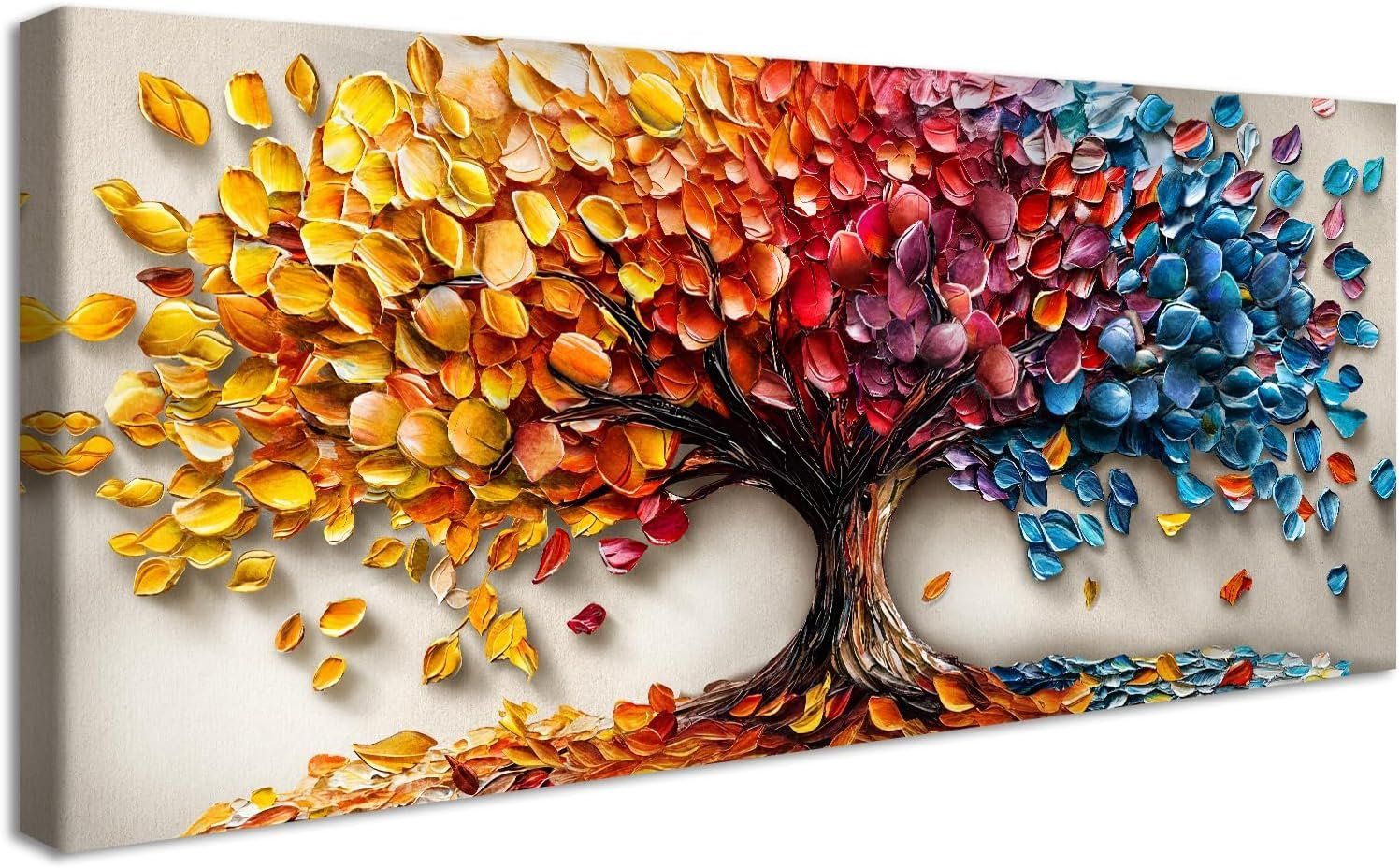 Foto & Immagini: Leinwandbild Baum des Lebens 120x50cm Bunt mit Rahmen – Nuovo e nell'imballaggio originale da Wittenbach venduto da SELVARO