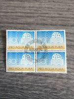 Schweiz Briefmarke Pro Aqua Pura 1982 Viererblock Top!