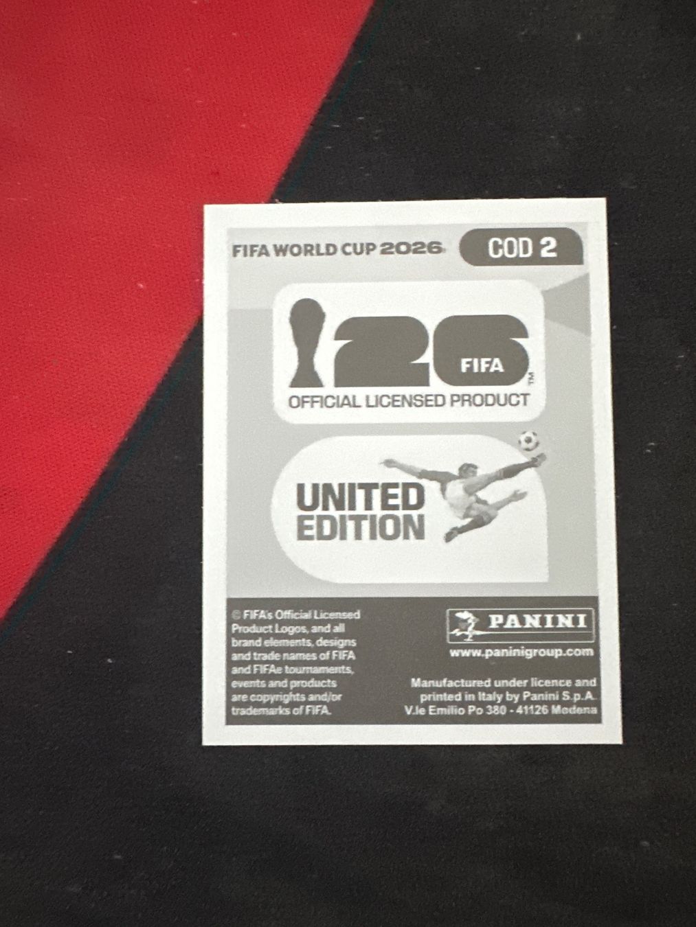 Panini Carte collezionabili: Panini FIFA WM 2026 Sticker - COD 2 – Usato da Sulz AG venduto da DealWerk 1
