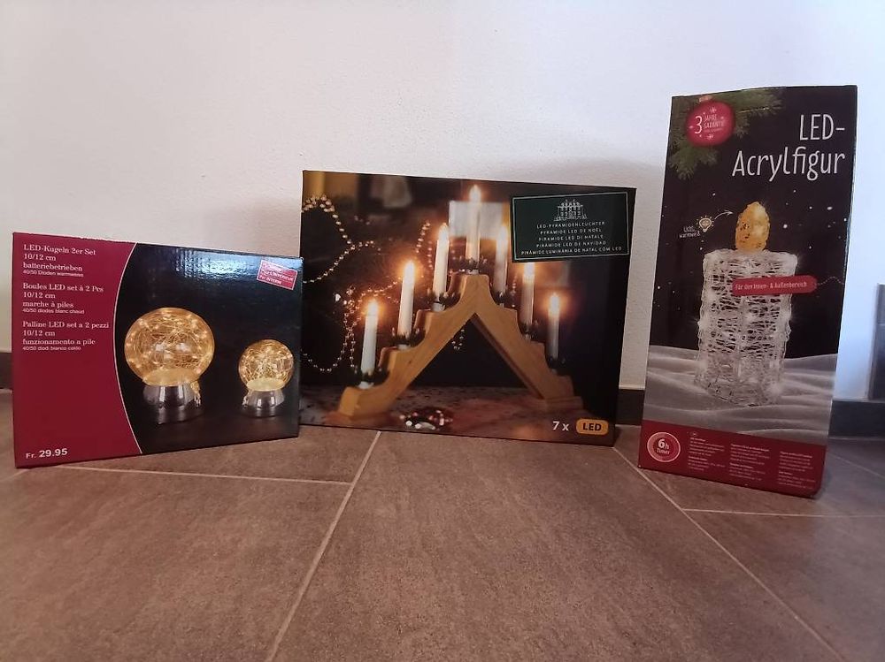 Set Di 3 Scatole Regalo Illuminate Di Natale, Decorazioni Natalizie Con Luci A Led Decorazioni Per L Albero Di Natale Connettore Usb 98463292