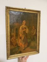 Ancien tableau religieux Benziger cadre doré
