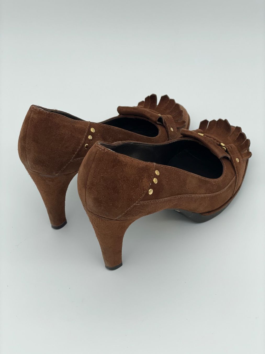 Stuart Weitzman Scarpe da donna: Stuart Weitzman Kiltie Studded Pump EU 38.5 Braun – Usato da Zürich venduto da shoe_shop 3