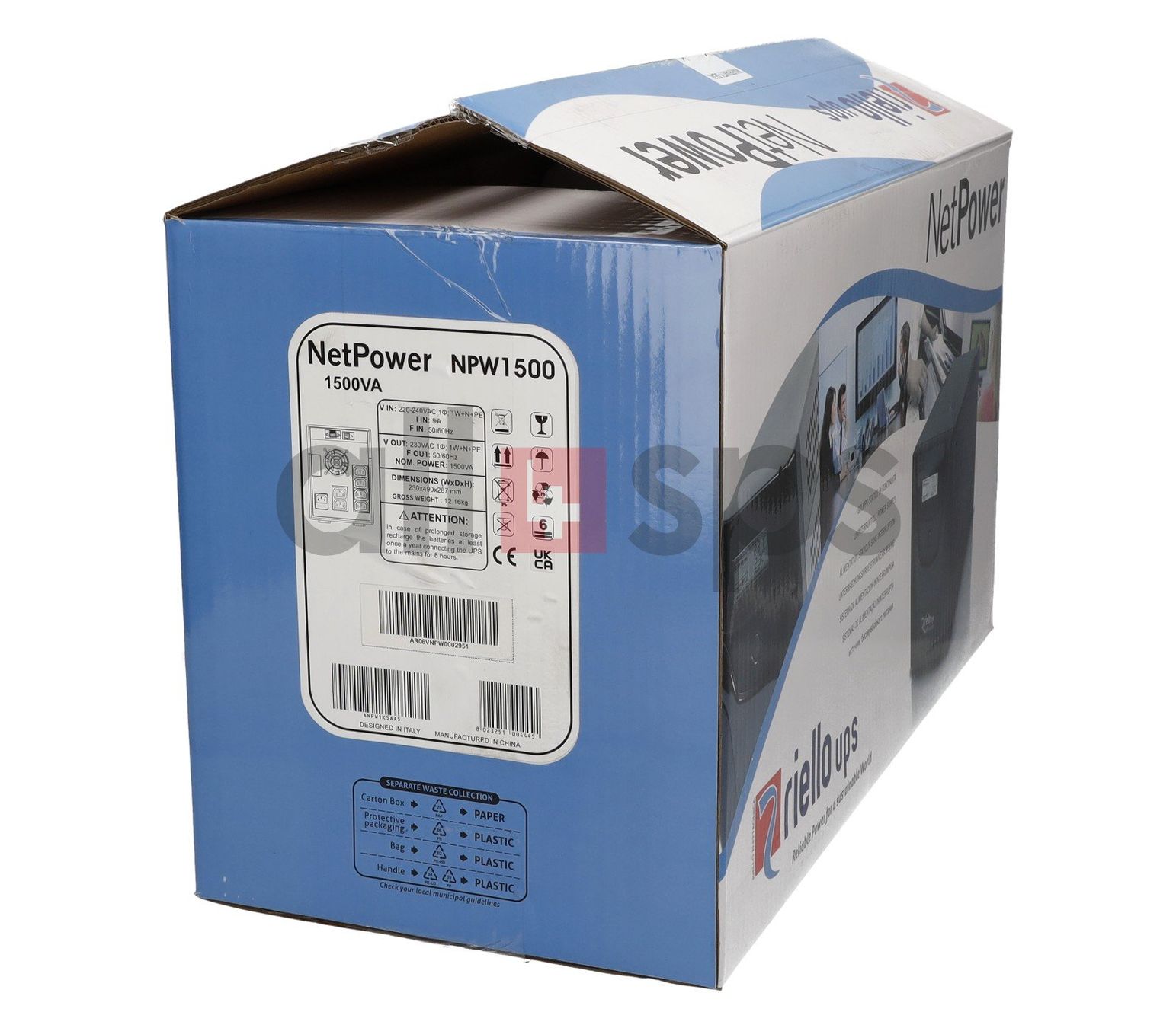 Caricatori & Batterie: RIELLO LINE-INTERACTIVE NETPOWER USV - NPW1500 -OVP- – Nuovo e nell'imballaggio originale da Wolfhalden venduto da shop.all4sps 1