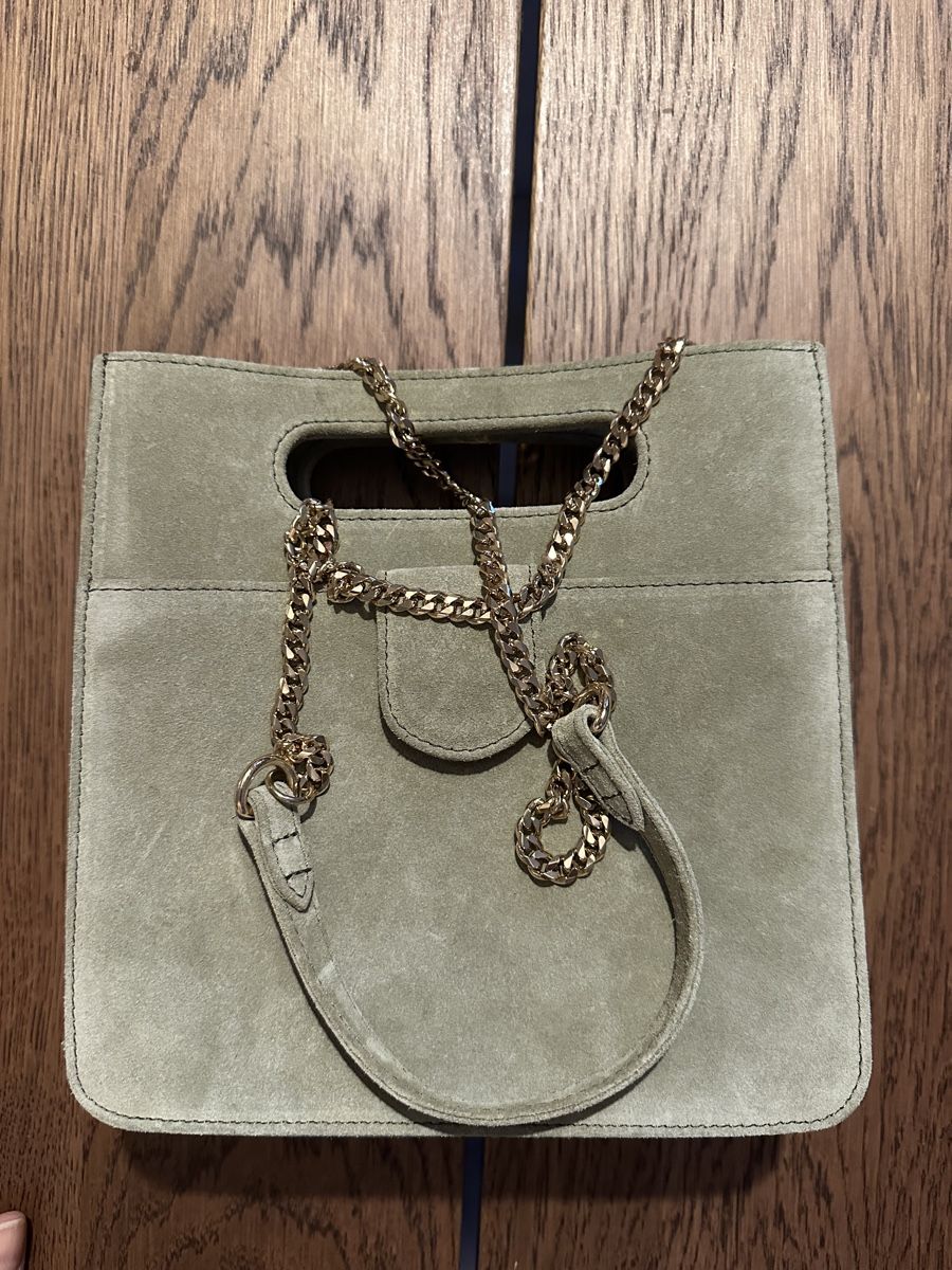Borse da donna: Petit sac en daim vert clair – Usato da Dully venduto da Gaby_bkz2 1